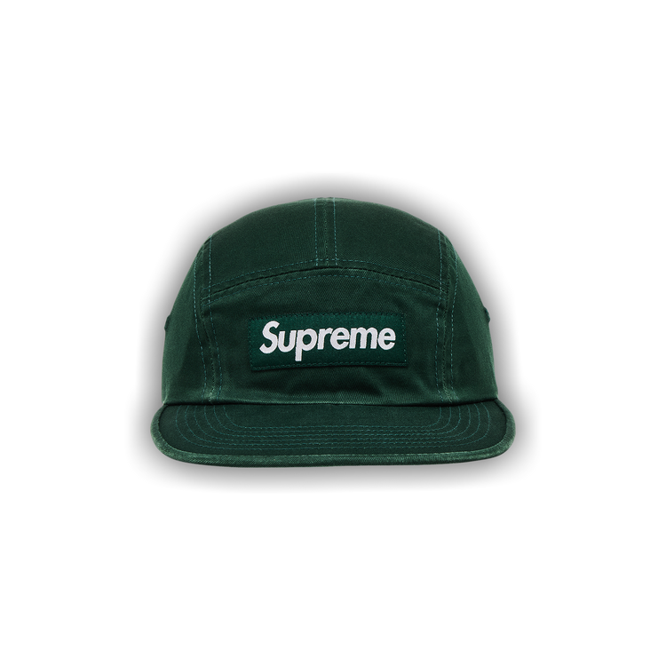 帽子 supreme Washed Chino Twill Camp Cap pine Supreme Washed Chino Twill Camp Cap (SS24) - $48