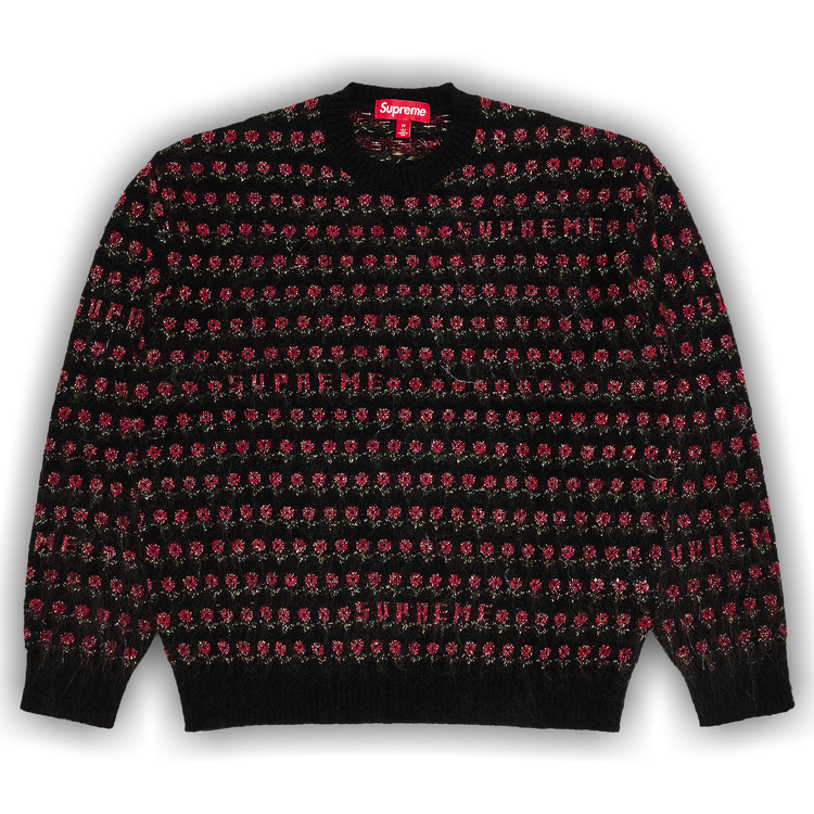 Supreme Flowers llic Sweater アイボリー Supreme Flowers Metallic