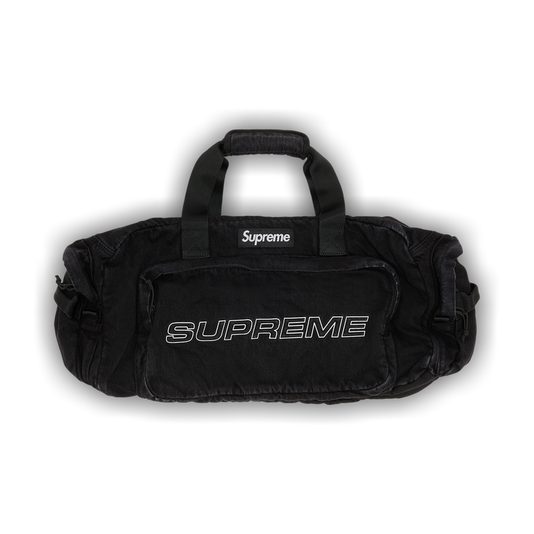 Buy Supreme Denim Duffle Bag 'Black' - FW25B2 BLACK | GOAT