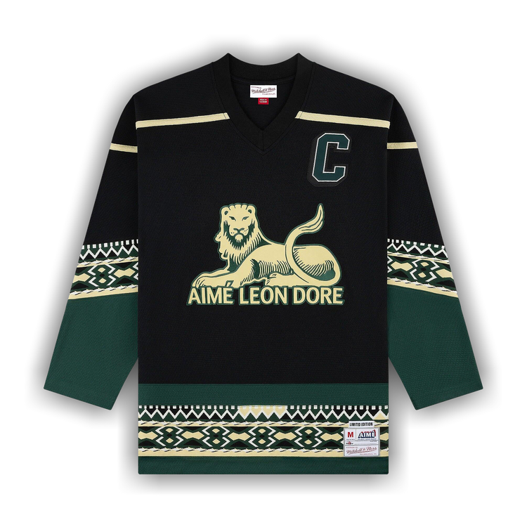 Buy Aimé Leon Dore x Mitchell & Ness Artisan Hockey Jersey 'Black