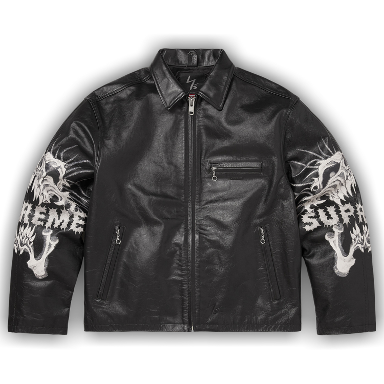 Buy Supreme x Y's Leather Jacket 'Black' - FW25J18 BLACK | GOAT