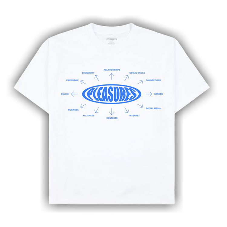 Buy Pleasures Overview Logo T-Shirt 'White' - P25F084 WHIT | GOAT