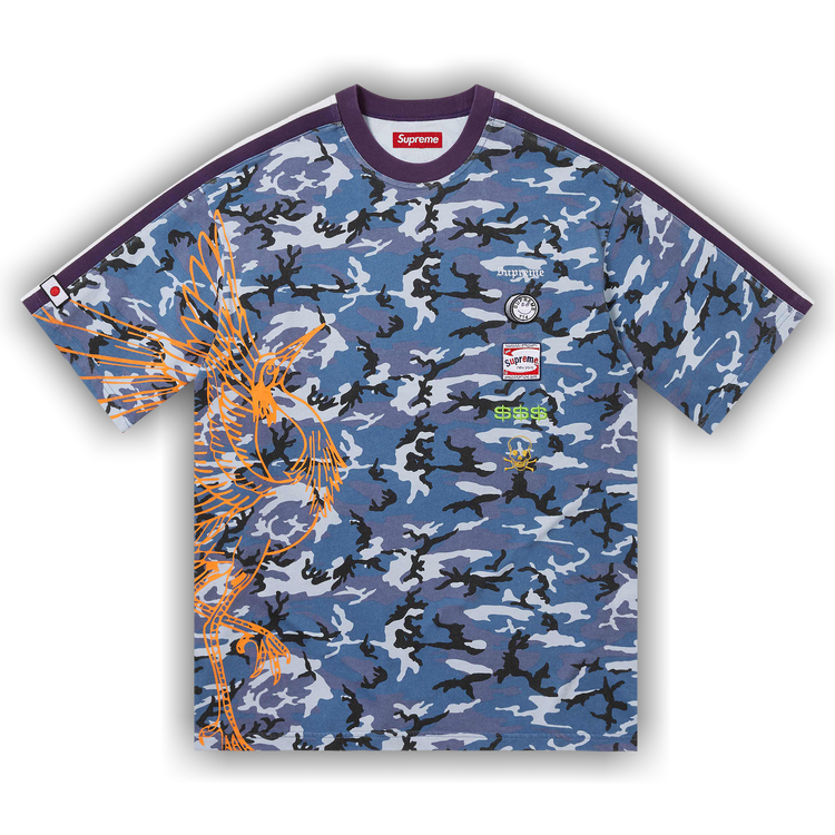 Buy Supreme Crane Short-Sleeve Top 'Blue Camo' - FW25KN59