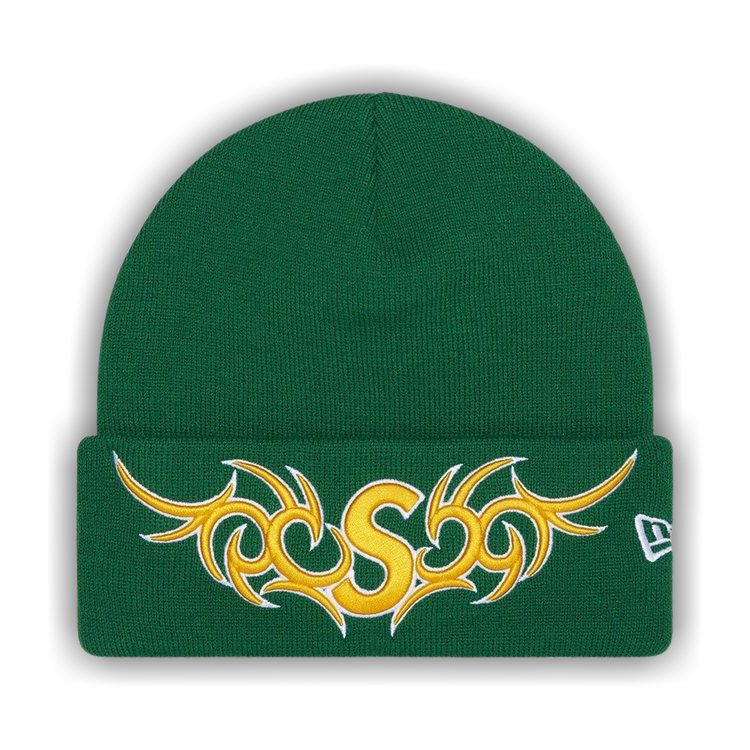 Buy Supreme New Era Tribal S Logo Beanie 'Green' - FW25BN7 GREEN