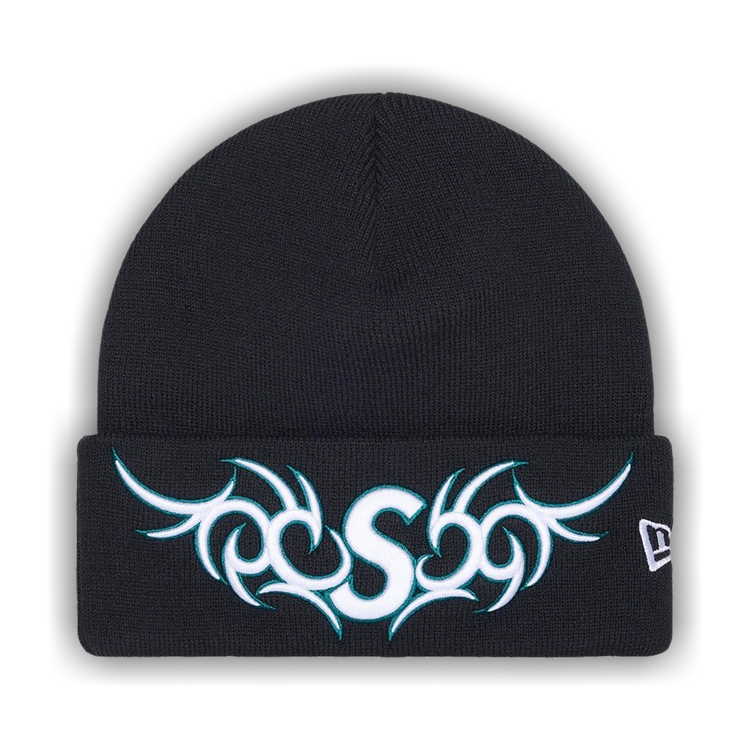 Buy Supreme New Era Tribal S Logo Beanie 'Navy' - FW25BN7 NAVY | GOAT