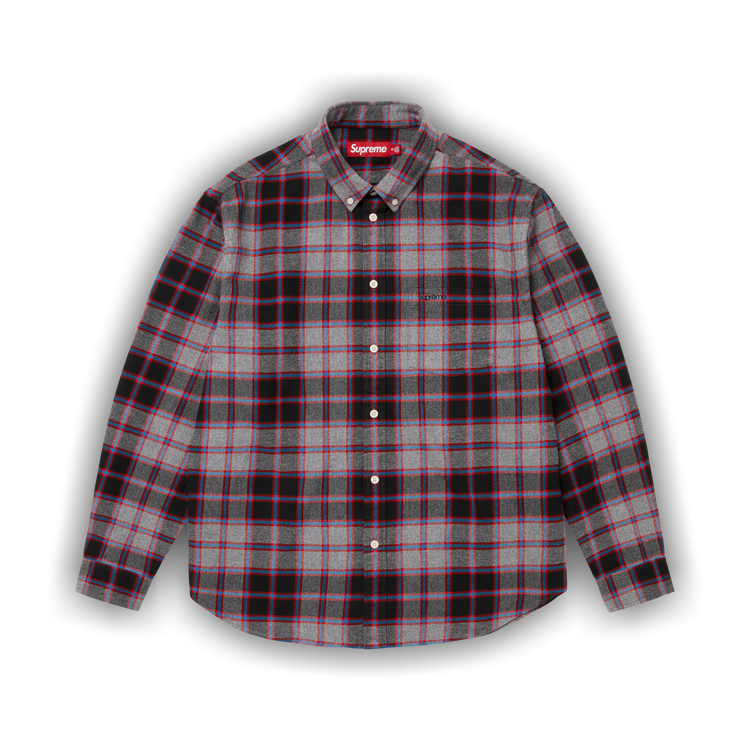 Buy Supreme Plaid Flannel Shirt 'Grey' - FW25S8 GREY | GOAT