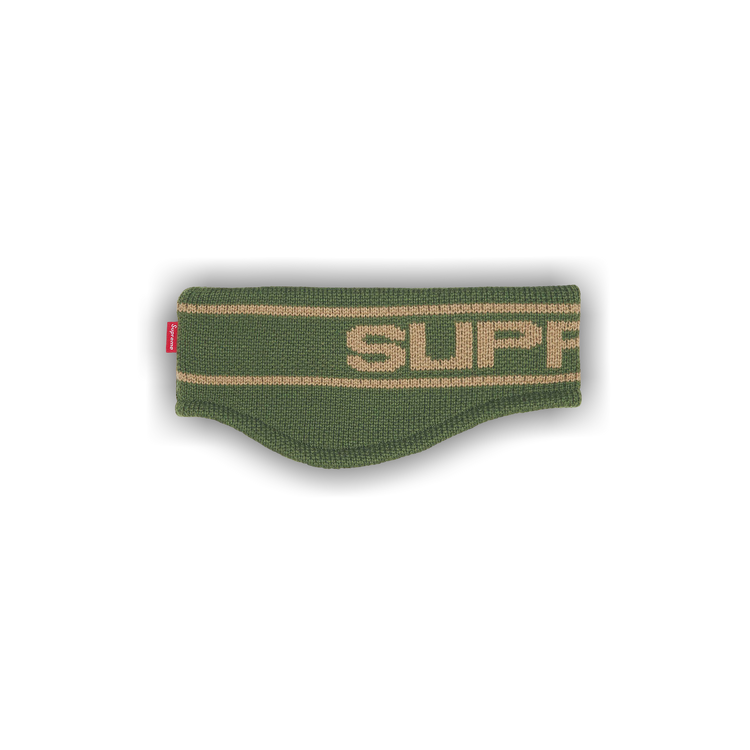 Buy Supreme Contrast Logo Headband 'Olive' - FW25BN50 OLIVE | GOAT
