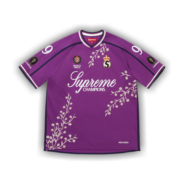 Buy Supreme Floral Soccer Jersey 'Purple' - FW25KN52 PURPLE | GOAT