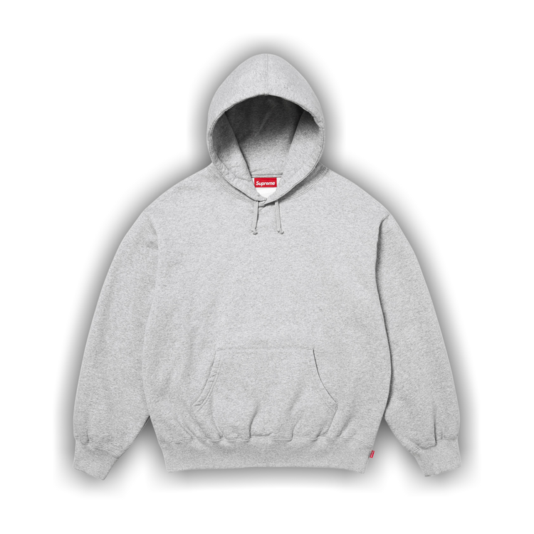 Buy Supreme Satin Appliqué Hooded Sweatshirt 'Heather Grey