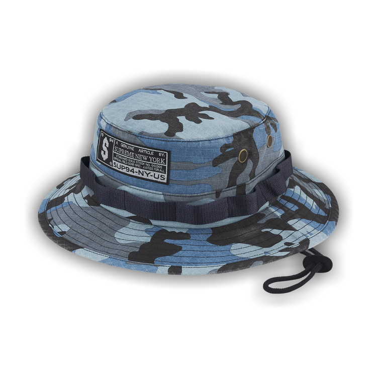 Buy Supreme Military Boonie 'Blue Camo' - FW25H59 BLUE CAMO | GOAT