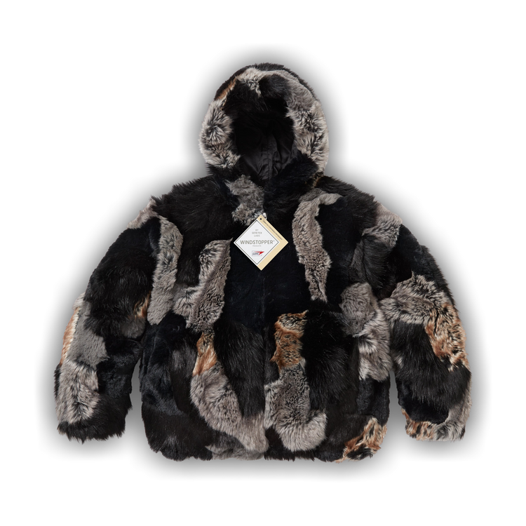 Supreme Patchwork Hooded Fur Jacket Ｌ 1677445_00.png.png