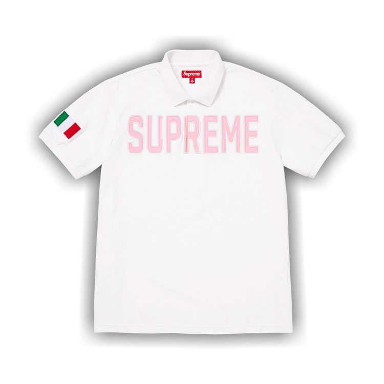 Buy Supreme Twill Appliqué Polo 'White' - FW25KN67 WHITE | GOAT