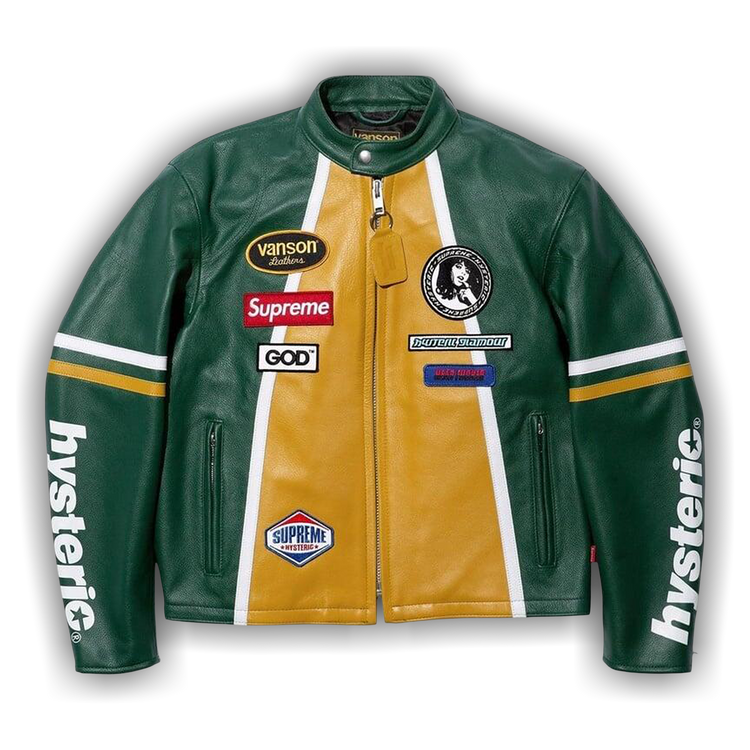 Buy Supreme x HYSTERIC GLAMOUR x Vanson Leather Jacket 'Green
