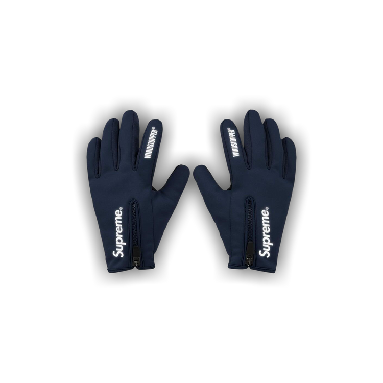 Buy Supreme WINDSTOPPER Zip Gloves 'Navy' - FW24A9 NAVY | GOAT