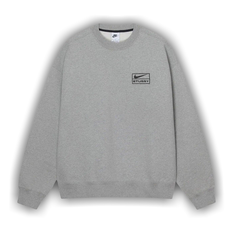 Buy Stussy x Nike Fleece Crew 'Dark Grey Heather' - DO9337063 DARK