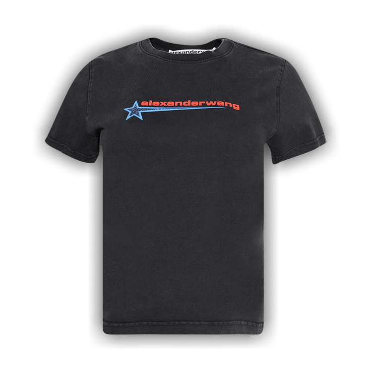 Buy Alexander Wang Shrunken T-Shirt W/ Graphic 'Washed Black