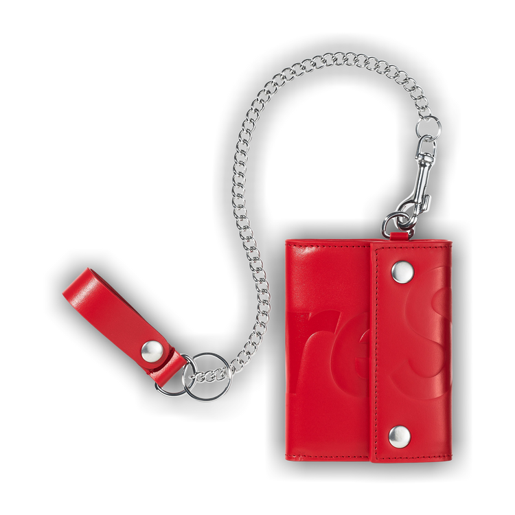 Buy Supreme Leather Chain Wallet 'Red' - FW25B13 RED | GOAT