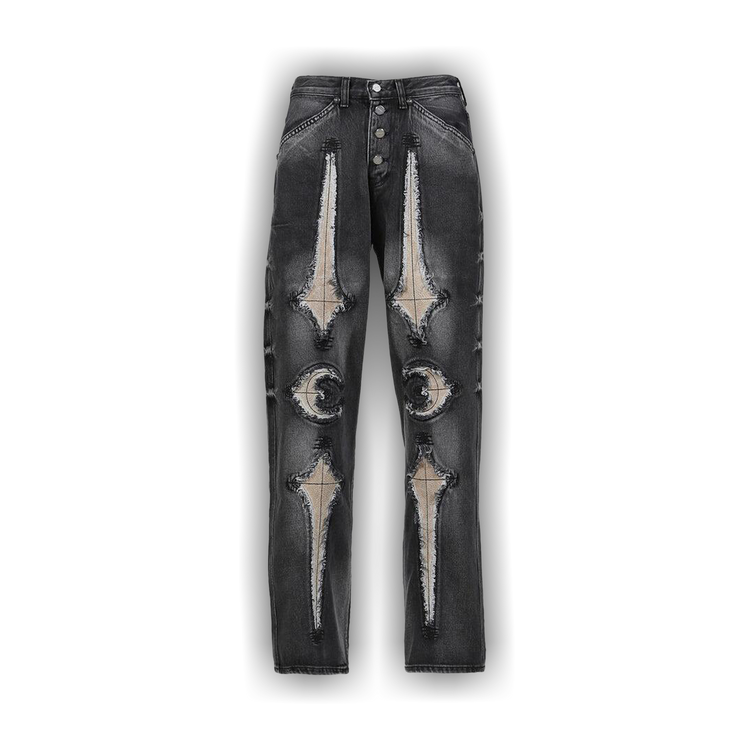 Buy Thug Club TC Bone Leather Denim Pants 'Black' - TC25PT2102 | GOAT