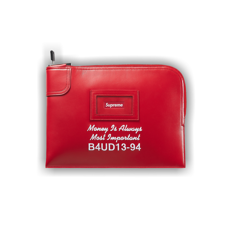 Buy Supreme Leather Money Bag 'Red' - FW25B20 RED | GOAT
