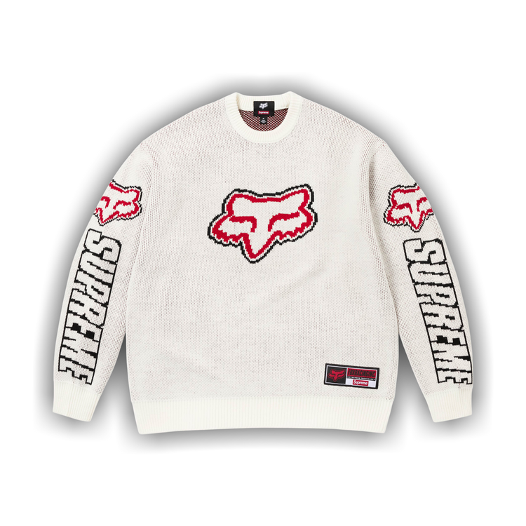 Buy Supreme x Fox Racing Sweater 'White' - FW25SK36 WHITE | GOAT