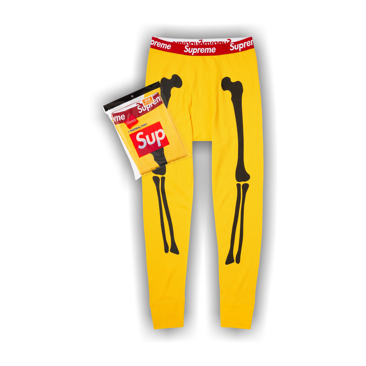 Buy Supreme x Hanes Bones Thermal Pant (1 Pack) 'Yellow