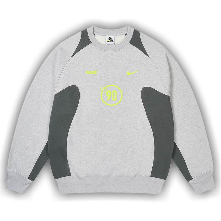 Buy Palace x Nike Total P90 Crew 'Grey Marl' - P29NCS002 | GOAT