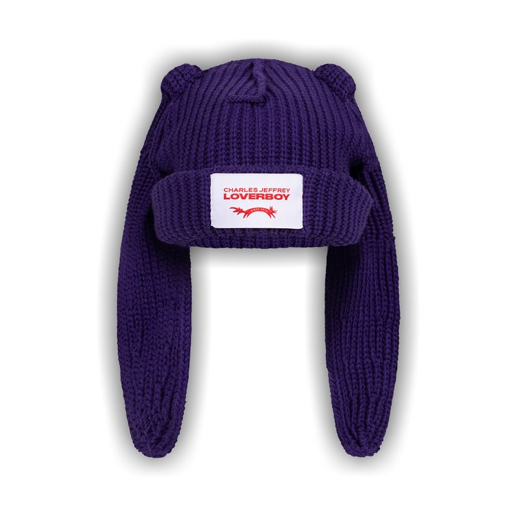 Buy Charles Jeffrey Loverboy Chunky Rabbit Beanie 'Purple