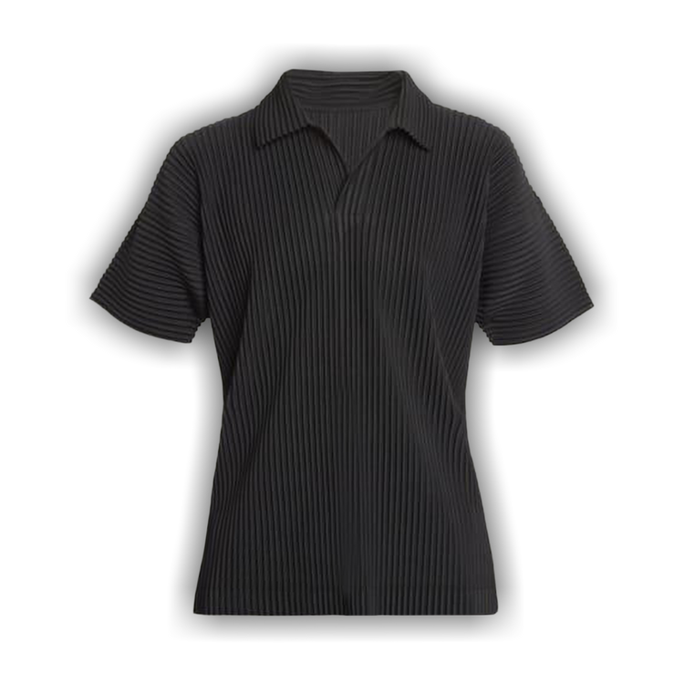 Homme Plisse ポロシャツ 3 黒（ブラック）2025SS Homme Plissé Issey Miyake Black Pleated Long-Sleeve Polo Shirt