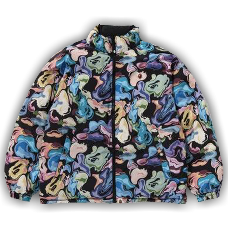 Buy BAPE Art Camo Reversible Down Jacket 'Black' - 1L80 144 007