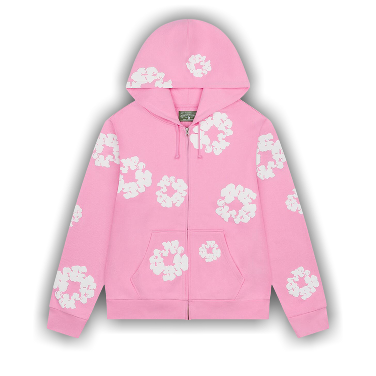 Buy Denim Tears Cotton Wreath Zip Hoodie 'Pink' - FW25TZH2982315