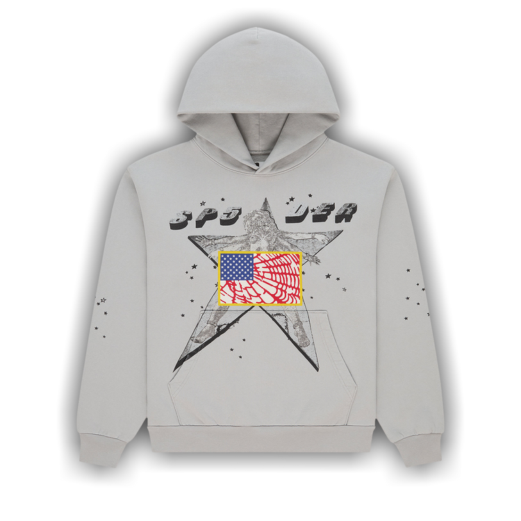 Buy Sp5der Star Girl Hoodie 'Grey' - ST011FW25SGR | GOAT CA