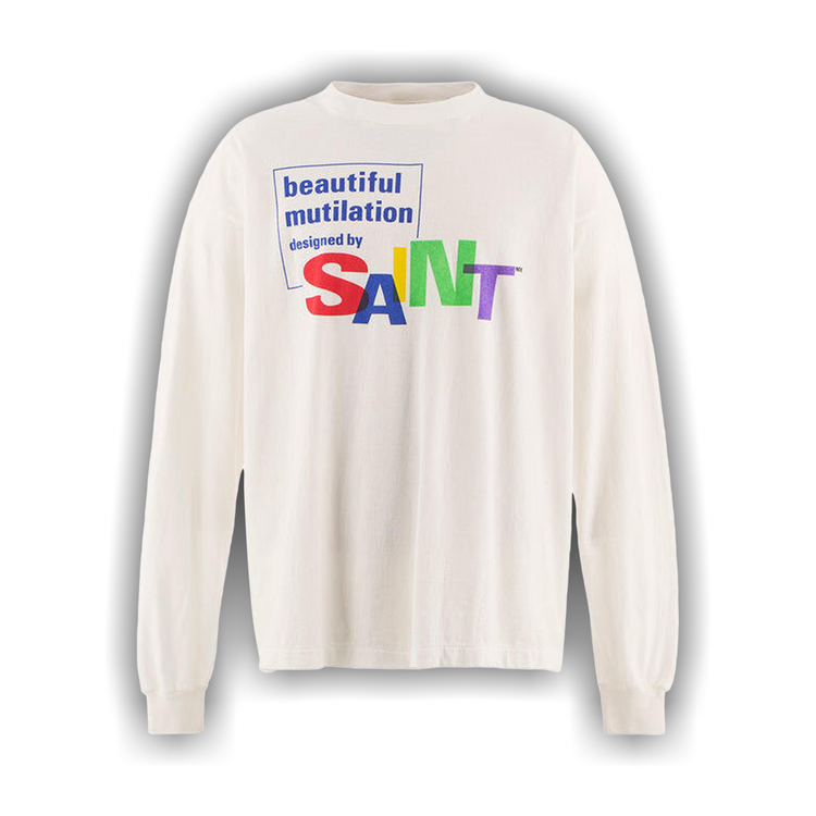 Buy SAINT Mxxxxxx Beautiful Saint Long-Sleeve Tee 'White' - SM HR1
