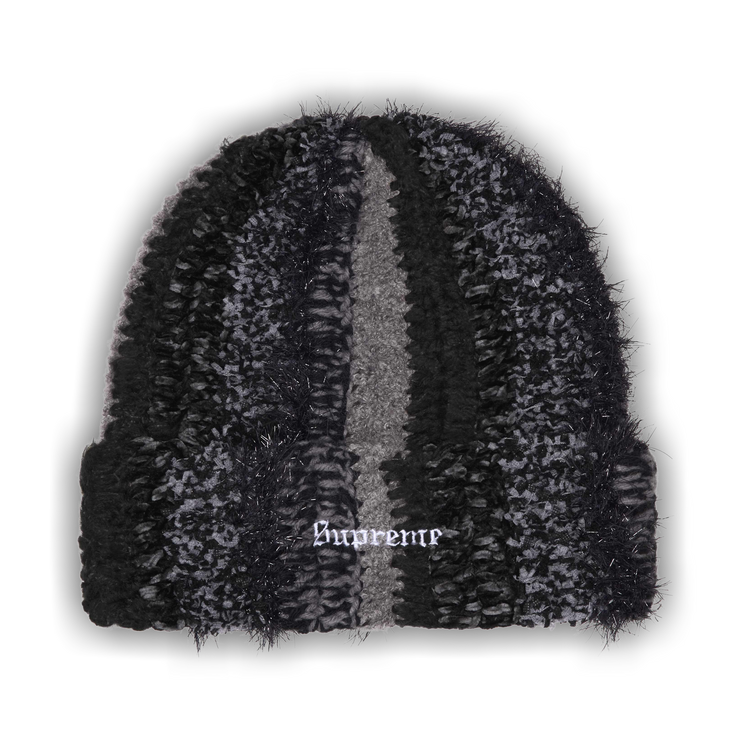 Buy Supreme Tinsel Stripe Beanie 'Black' - FW25BN68 BLACK | GOAT CA