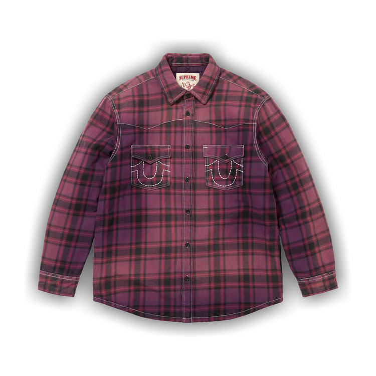 Supreme True Religion Flannel Shirt Sサイズ Supreme True Religion Quilted Lined Plaid Flannel Shirt (FW25) - $178