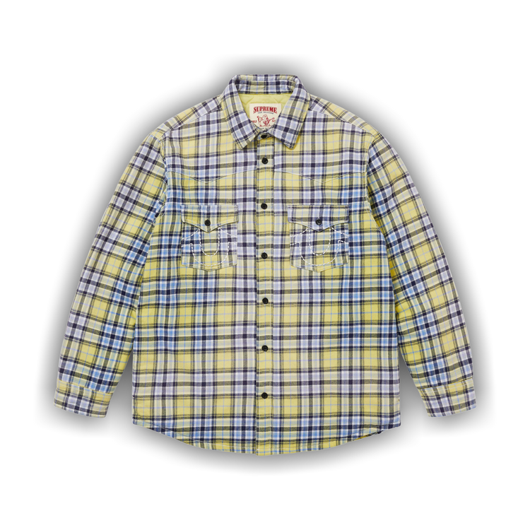 Buy Supreme x True Religion Quilted Lined Plaid Flannel Shirt
