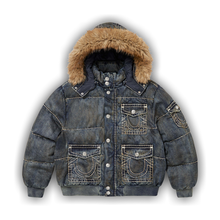 Buy Supreme x True Religion Puffer Jacket 'Dirty Indigo' - FW25J64