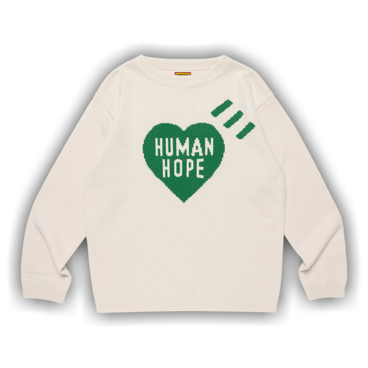 Buy Human Made x j-hope Human Hope Heart Knit Sweater 'White
