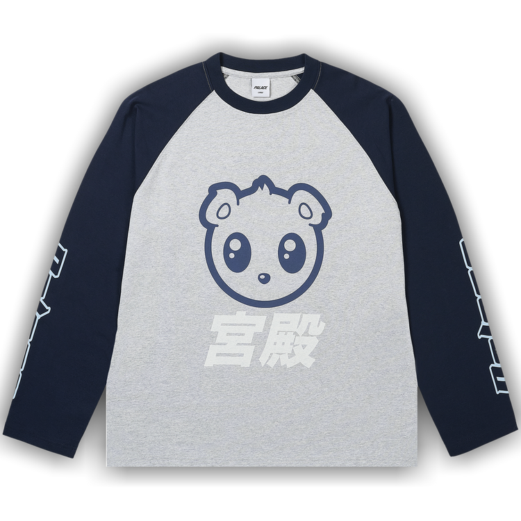 Buy Palace Kawaii Raglan Long-Sleeve 'Grey Marl' - P29ES086 | GOAT