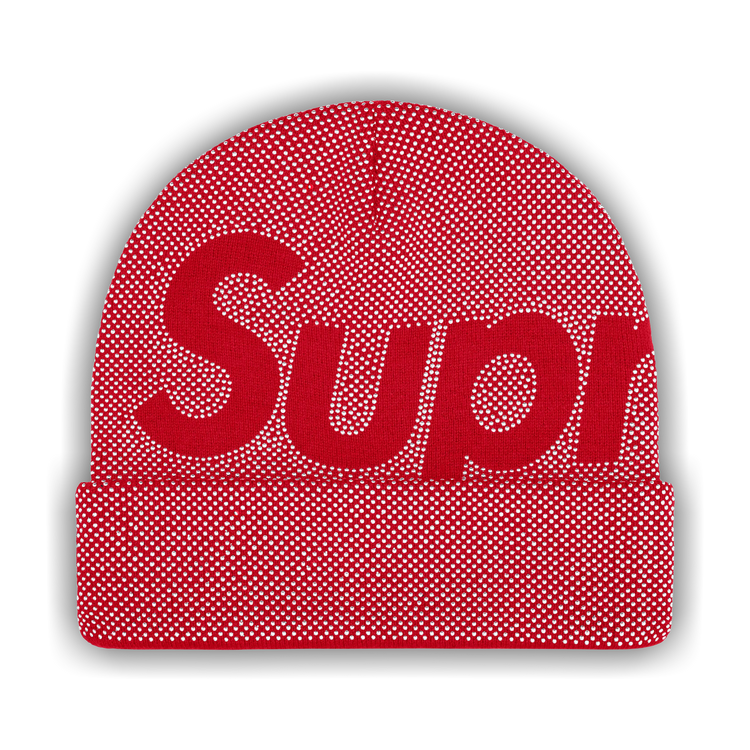 Buy Supreme Studded Knockout Big Logo Beanie 'Red' - FW25BN22 RED
