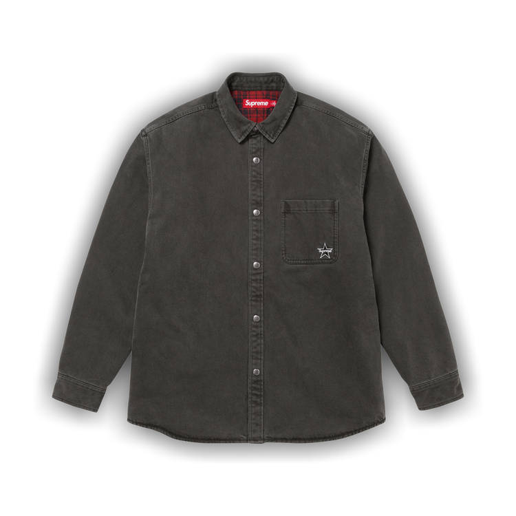 Buy Supreme Quilted Lined Denim Snap Shirt 'Black' - FW25S36 BLACK