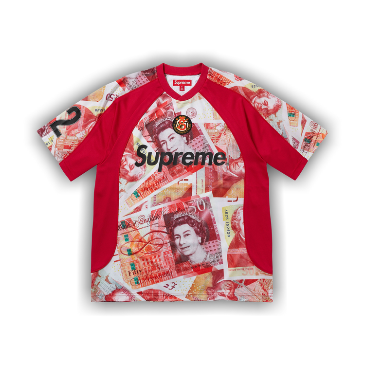 Buy Supreme Pounds Soccer Jersey 'Red' - FW25KN83 RED | GOAT