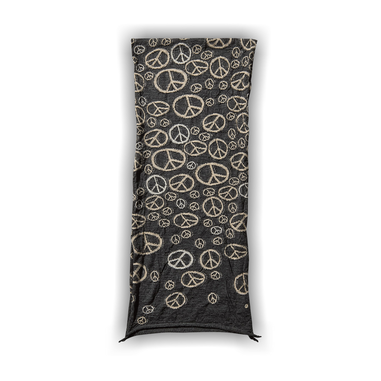 Buy Kapital Fulling Wool Happy Scarf Peace 'Black' - EK 1819XM