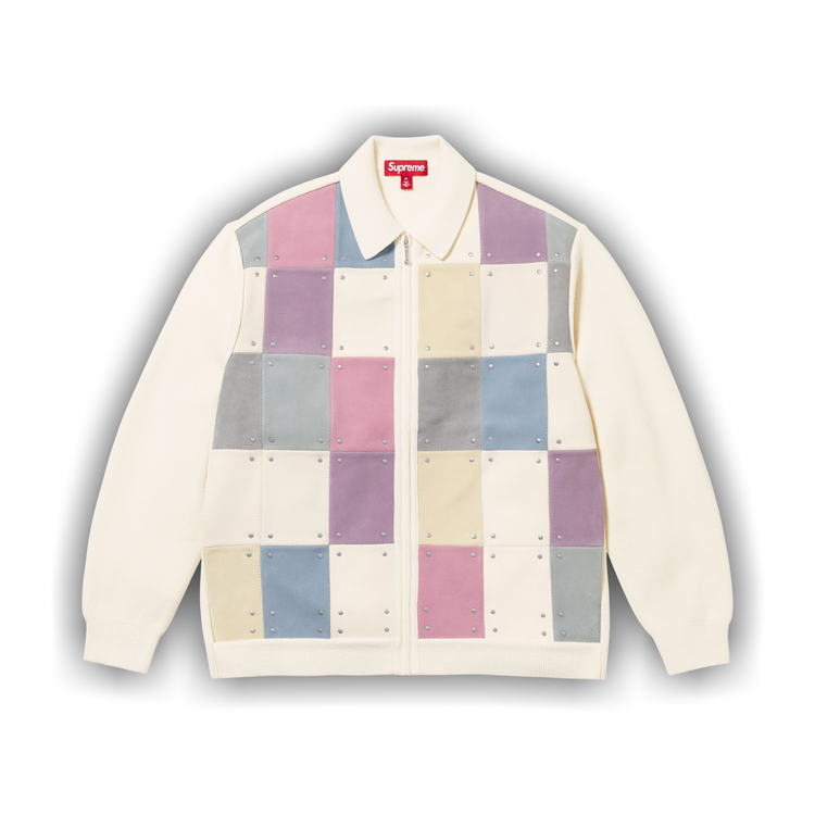 Buy Supreme Studded Suede Zip Up Cardigan 'Multicolor' - FW25SK39