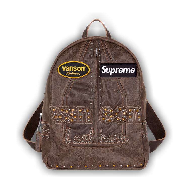 Buy Supreme x Vanson Leathers x B.B. Simon Backpack 'Brown