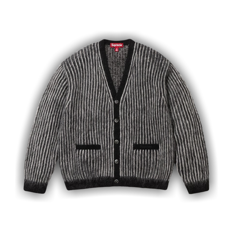 Buy Supreme 2-Tone Mohair Cardigan 'Black' - SS25SK4 BLACK | GOAT