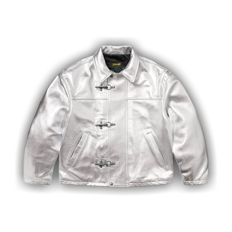Buy Supreme x Schott Leather Clip Jacket 'Silver' - SS25J49 SILVER