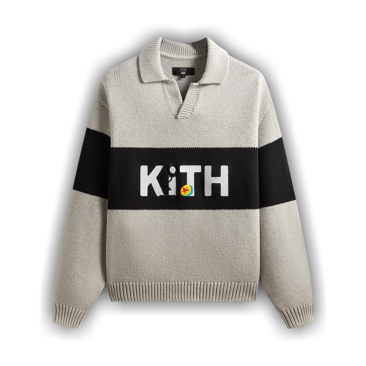Buy Kith x Disney For Pixar Nelson Rugby Sweater 'Light Heather