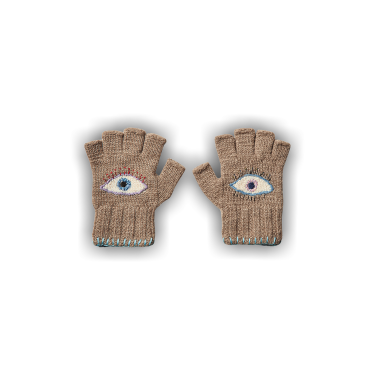 Buy Kapital Wool Folktale Speakeasy Gloves 'Khaki' - K2411XG554
