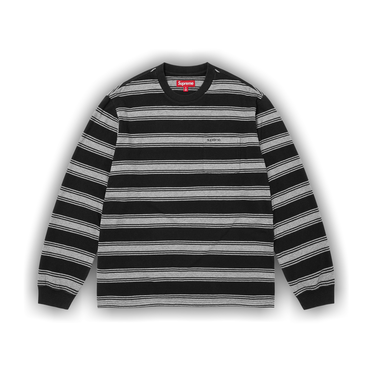 Buy Supreme Stripe Pocket Long-Sleeve Top 'Black' - FW25KN54 BLACK