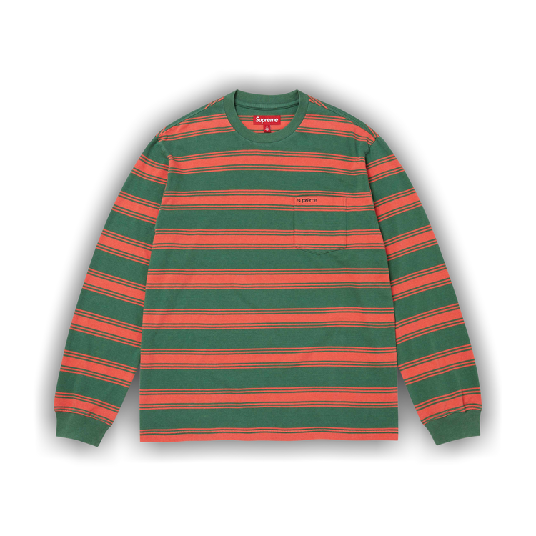 Buy Supreme Stripe Pocket Long-Sleeve Top 'Green' - FW25KN54 GREEN